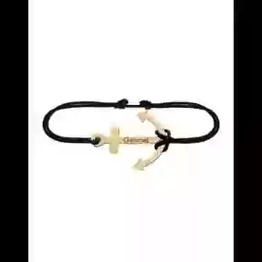Bracelet Ancre en Or Personnalisable Cordon image cachée