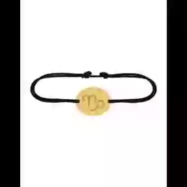 Bracelet Ovale Cordon Zodiaque Or Personnalisable image cachée