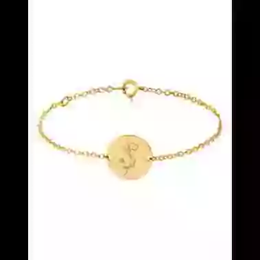 Bracelet Rond Femme Fleur en Or Personnalisable image cachée