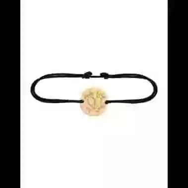 Bracelet Rond Cordon Make Love Not War en Or &agrave; Personnaliser image cachée