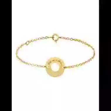 Bracelet Femme Personnalis&eacute; Or Cercle Soleill&eacute; image cachée