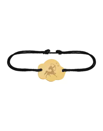 Bracelet Nuage Cordon Embl&egrave;me Zodiaque