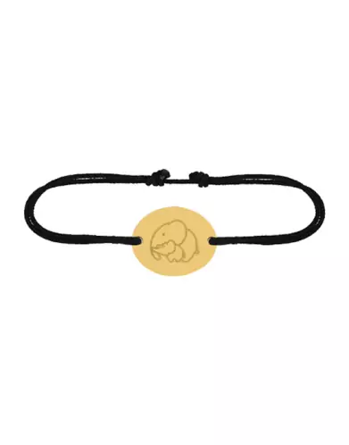 Bracelet Ovale Cordon &Eacute;l&eacute;phant