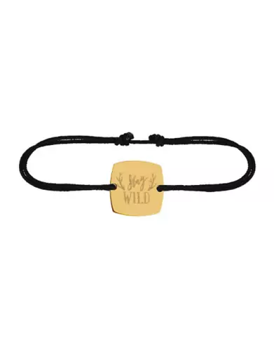 Bracelet Carr&eacute; Cordon Stay Wild
