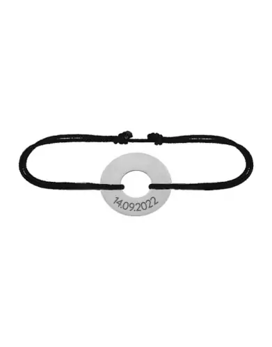 Bracelet Cordon Personnalis&eacute; Or Cercle