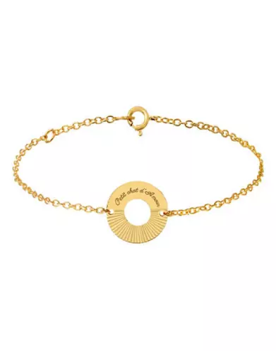 Bracelet Femme Personnalis&eacute; Or Cercle Soleill&eacute;