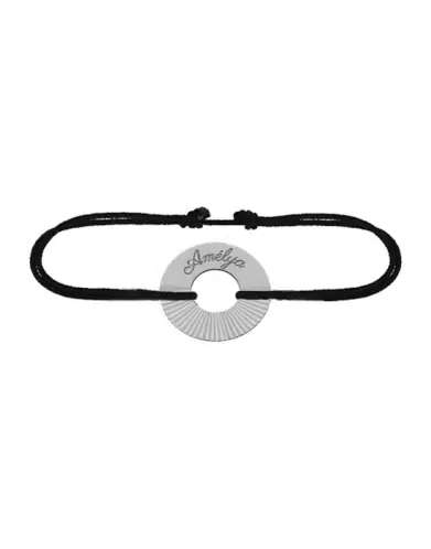 Bracelet Cordon Personnalis&eacute; Or Cercle Soleill&eacute;