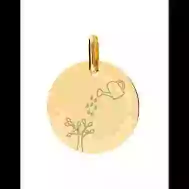 M&eacute;daille Arbre de Vie Arrosoir en Or image cachée