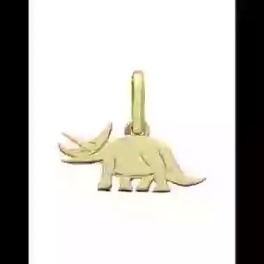 Pendentif Dinosaure Tric&eacute;ratops Or image cachée