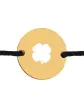 Bracelet Rond Ajour&eacute; Tr&egrave;fle Personnalisable sur Cordon