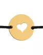 Bracelet Rond Ajour&eacute; C&oelig;ur Personnalisable sur Cordon