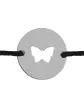 Bracelet Rond Ajour&eacute; Papillon Personnalisable sur Cordon