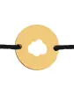 Bracelet Rond Ajour&eacute; Nuage Personnalisable sur Cordon