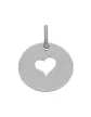 M&eacute;daille Ronde Ajour&eacute;e C&oelig;ur en Or Personnalisable Taille S