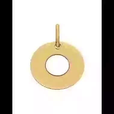 M&eacute;daille Ronde Ajour&eacute;e Rond en Or Personnalisable Taille S image cachée