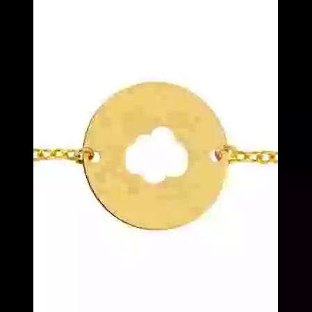 Bracelet Homme Rond Ajour&eacute; Nuage Personnalisable sur Cha&icirc;ne image cachée