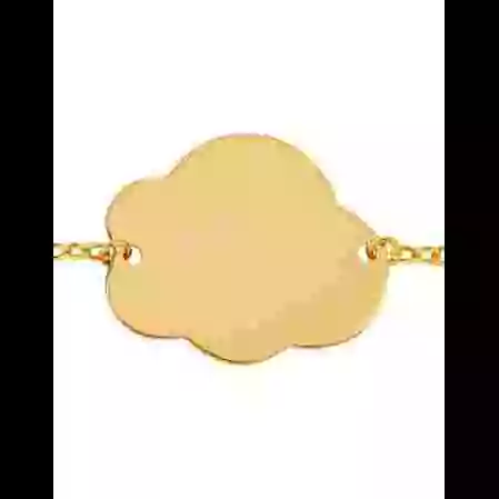 Bracelet Homme Nuage en Or Personnalisable sur Cha&icirc;ne image cachée