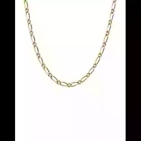 Cha&icirc;ne Maille Altern&eacute;e 1/1 en Or 55 cm image cachée