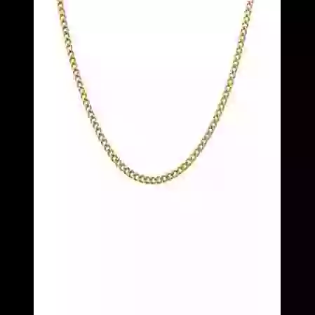 Cha&icirc;ne Maille Gourmette en Or Jaune 18K 45 cm image cachée