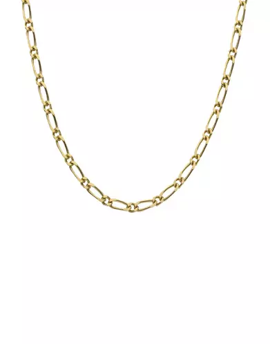 Cha&icirc;ne Maille Altern&eacute;e 1/1 60 cm en Or