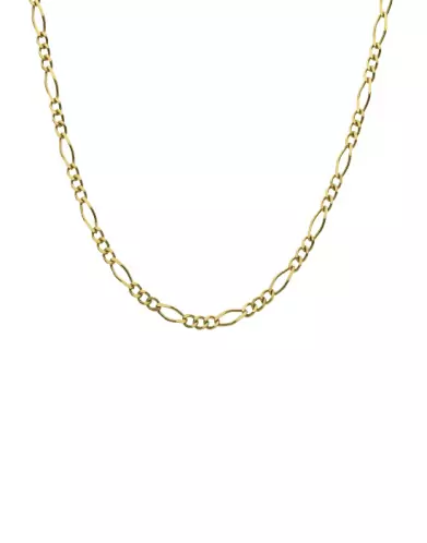 Cha&icirc;ne Maille Figaro Altern&eacute;e 3/1 55 cm en Or