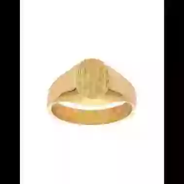 Chevali&egrave;re Ovale Blason Femme en Or 18K Massif &agrave; Personnaliser image cachée