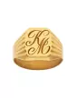 Chevali&egrave;re Homme Or Tonneau Monogramme Godrons creus&eacute;s