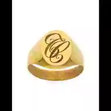 Chevali&egrave;re Ovale Or Monogramme image cachée