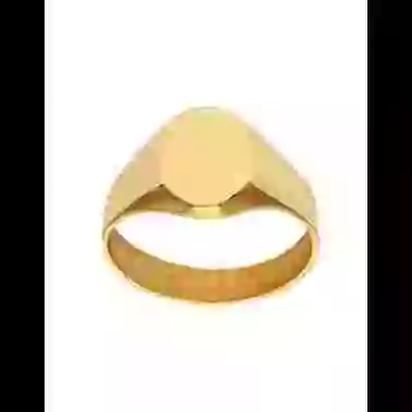 Chevali&egrave;re Femme Ovale en Or &agrave; Graver image cachée