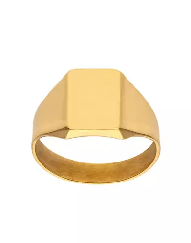 Chevali&egrave;re Homme Rectangle en Or &agrave; Graver