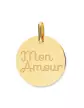 M&eacute;daille Amour en Or Personnalisable
