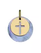 M&eacute;daille Croix Ajour&eacute;e en Or et Nacre