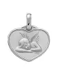 M&eacute;daille C&oelig;ur Ange qui Dort en Or Personnalisable