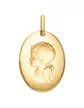 M&eacute;daille Galet Ange en Or Personnalisable