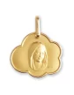 M&eacute;daille Nuage Vierge Marie en Or Personnalisable