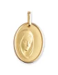 M&eacute;daille de Bapt&ecirc;me Vierge en Or Personnalisable