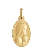 M&eacute;daille Vierge &agrave; l&rsquo;Enfant Aur&eacute;ol&eacute;e en Or Personnalisable