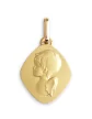 M&eacute;daille Losange Ange en Or Personnalisable