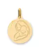 M&eacute;daille Vierge &agrave; l&rsquo;Enfant Soleill&eacute;e en Or Personnalisable