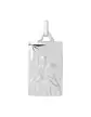 M&eacute;daille Rectangle &Eacute;toil&eacute;e Saint Christophe en Or Personnalisable