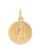 M&eacute;daille Ronde Saint Christophe en Or Personnalisable