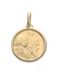 M&eacute;daille Ronde Saint Christophe de Profil en Or