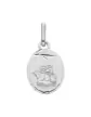 M&eacute;daille Ange Penseur Soleill&eacute;e en Or Personnalisable