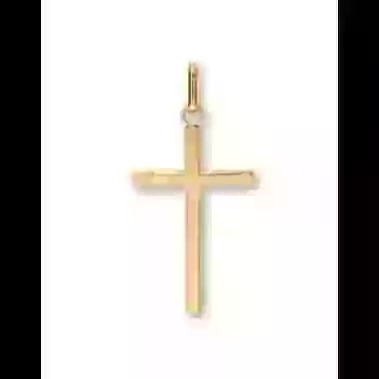 Croix B&acirc;ton en Or image cachée