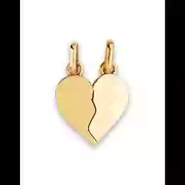 Pendentif C&oelig;ur S&eacute;cable en Or Personnalisable &ndash; Grand Mod&egrave;le image cachée