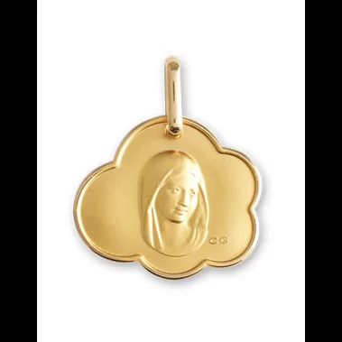 M&eacute;daille Nuage Vierge Marie en Or Personnalisable image cachée