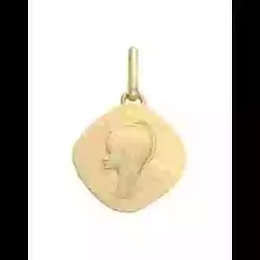 M&eacute;daille Vierge Losange en Or Personnalisable image cachée