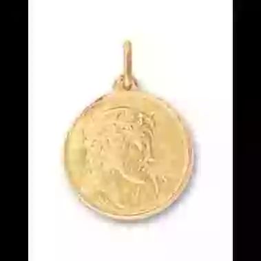 M&eacute;daille Christ &agrave; Couronne en Or Personnalisable image cachée