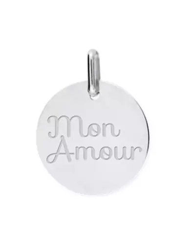 M&eacute;daille Amour en Or Personnalisable