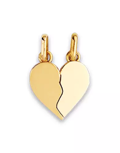 Pendentif C&oelig;ur S&eacute;cable en Or Personnalisable &ndash; Grand Mod&egrave;le